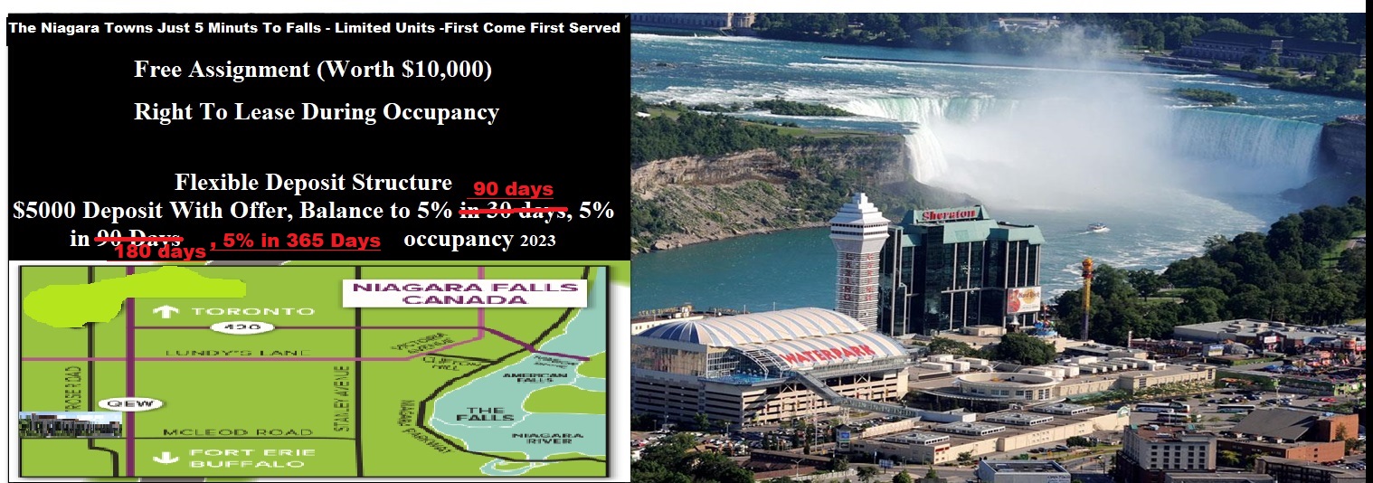 Niagara Falls Modern Stacked Towns From $287,900 - Occupancy 2023 SOLD OUT